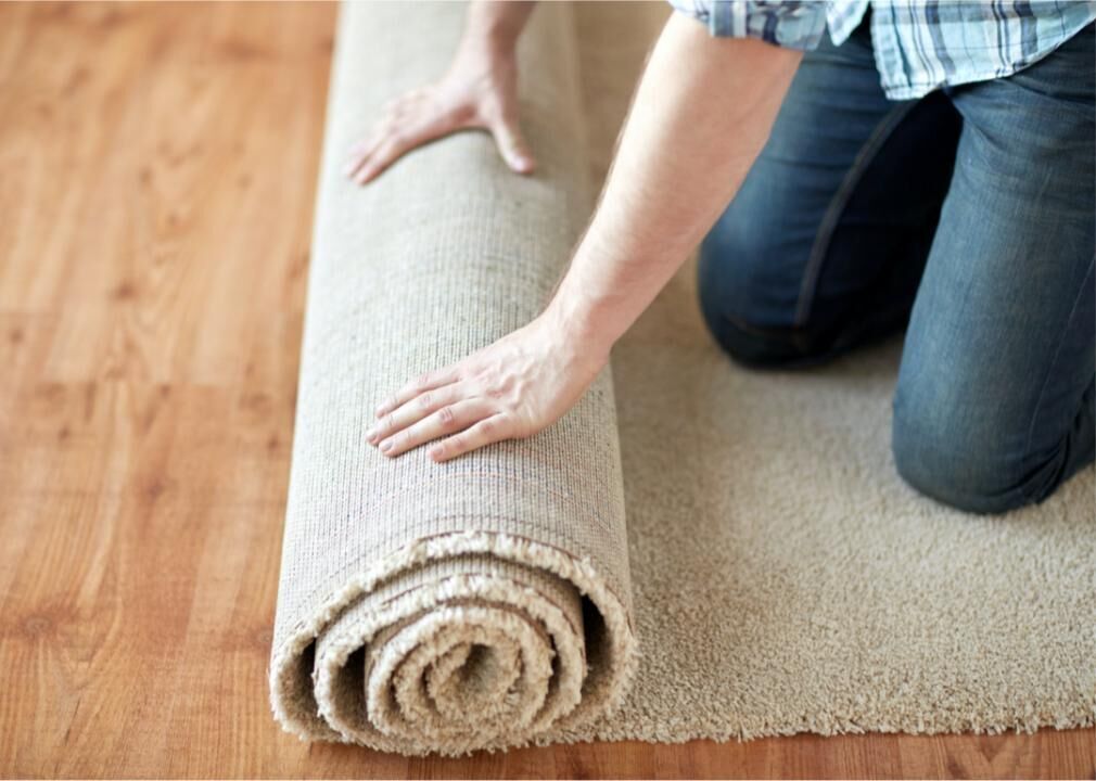 #20. Roll up large rugs